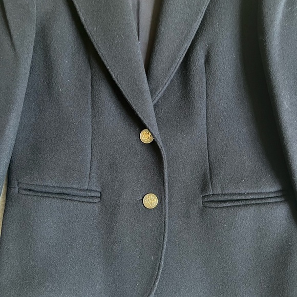 Gleneagles of Scotland cashmere wool blazer size 12 navy blue - Picture 2 of 11